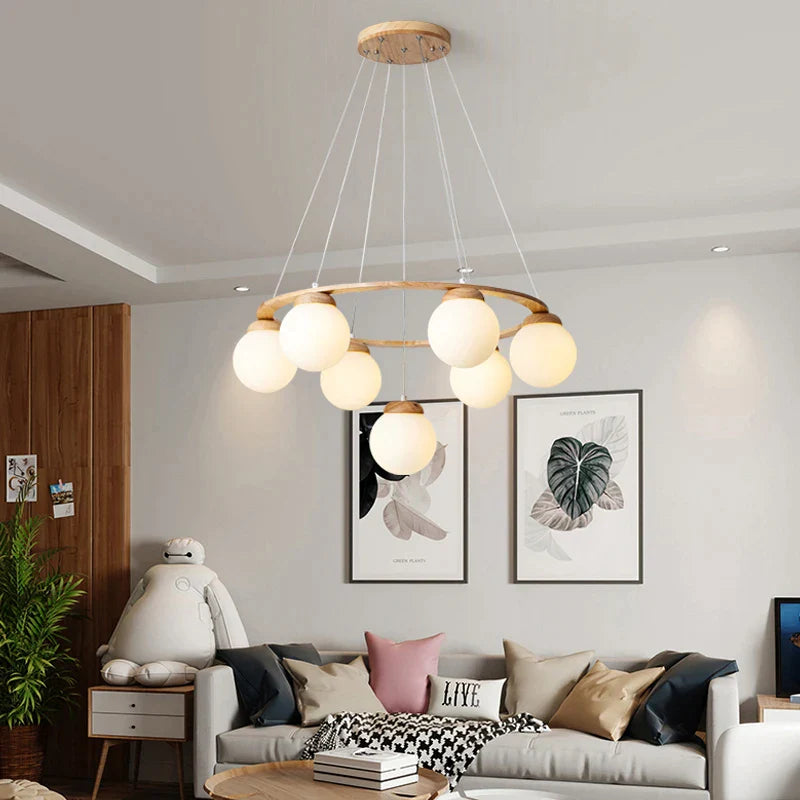 Rowan Rubber Wood Design Chandelier