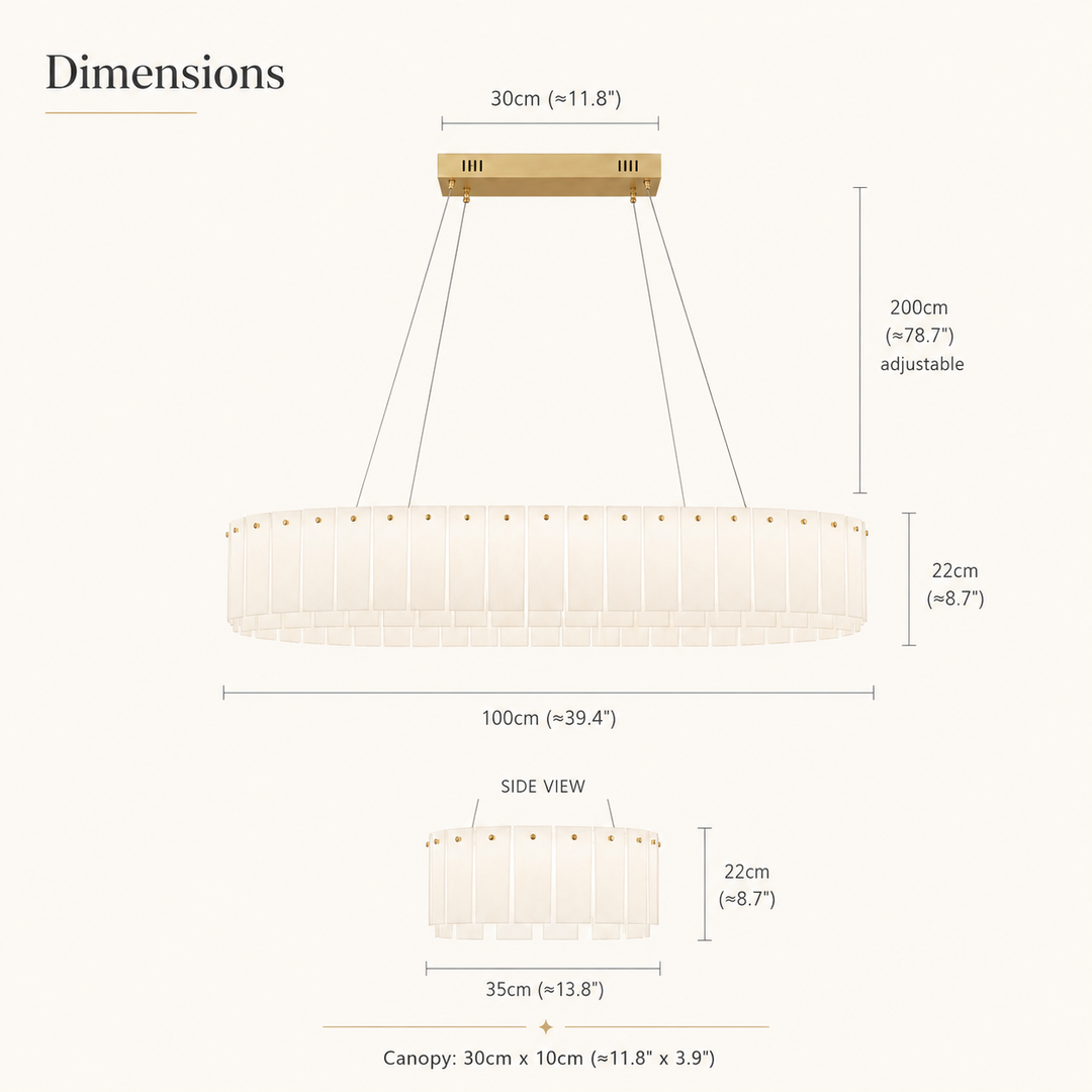 Alabaster Chandelier | Dining Pendant Light — Japandi Dining Room