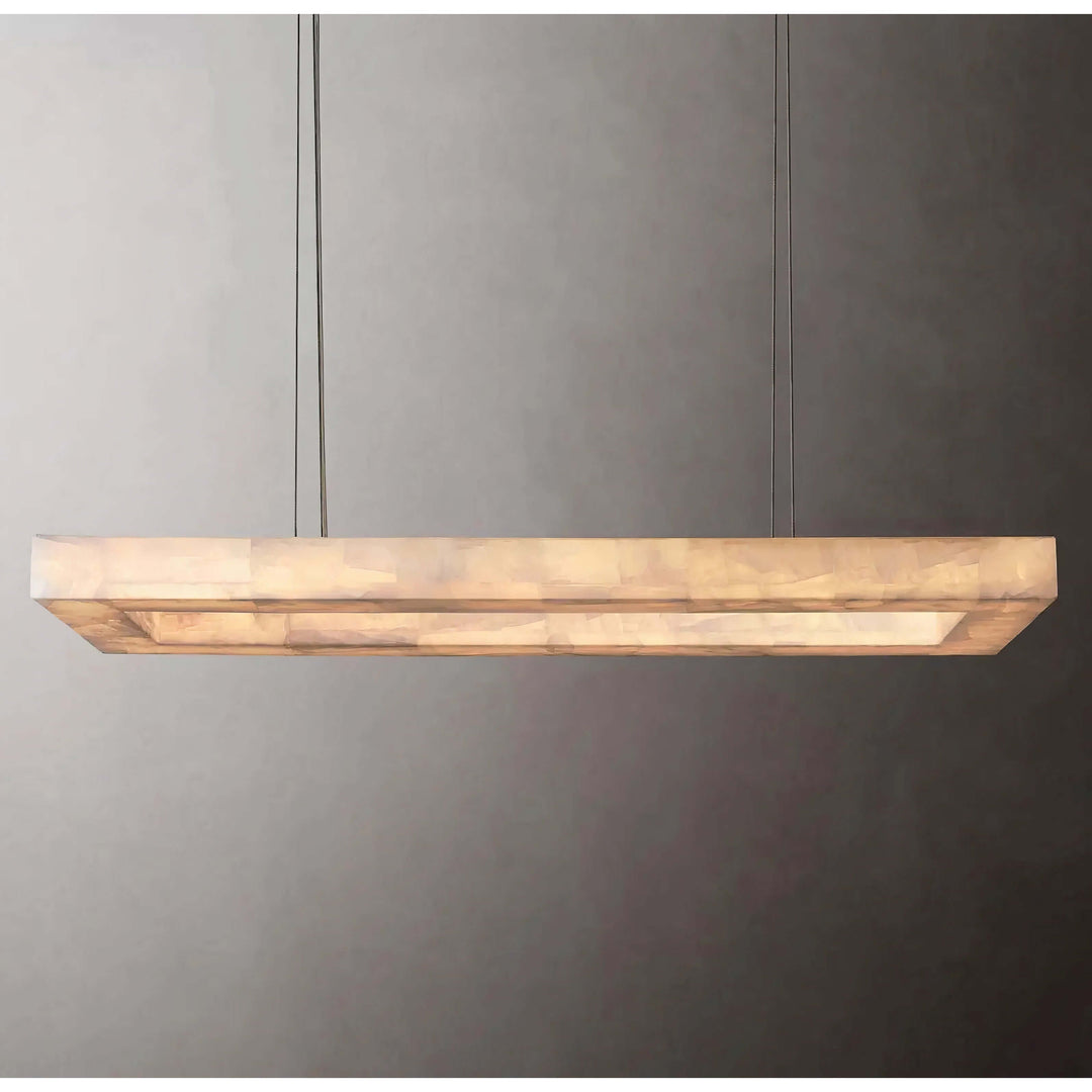 Linear Chandelier - Foyer Chandelier For Your Home, elegant hanging light fixture in minimalist design.