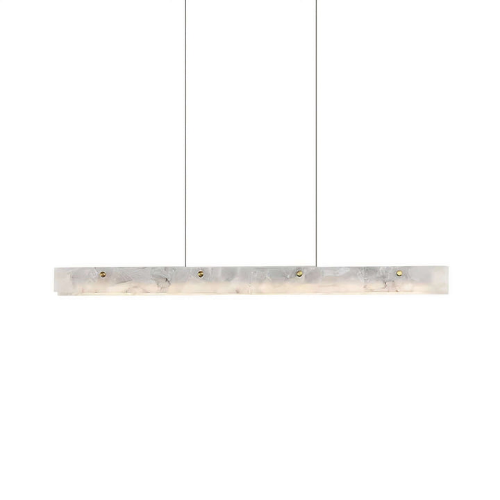 White Pendant Light - Modern LED Ceiling Light in sleek marble alabaster finish, ideal for contemporary interior design.
