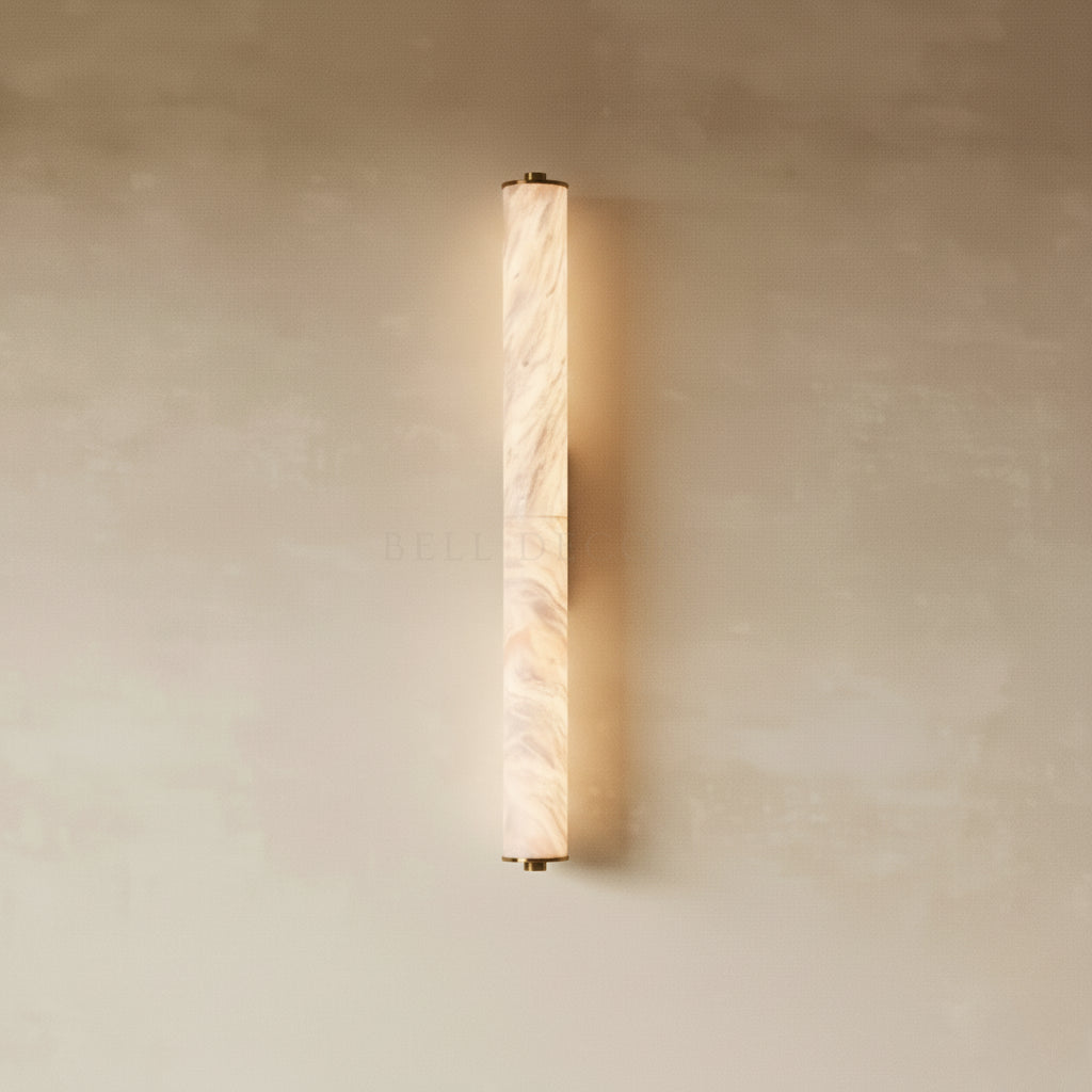 LED Lighting Wall Art - LED Light On Wall featuring a sleek marble design for elegant illumination.