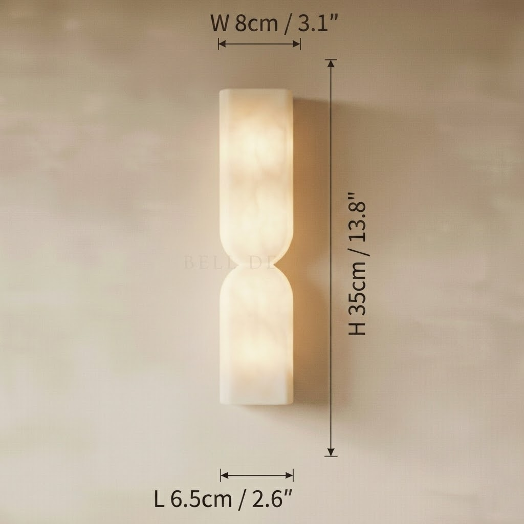 Alabaster Wall Light | Stone Wall Sconce — Wabi-Sabi Bedroom Light