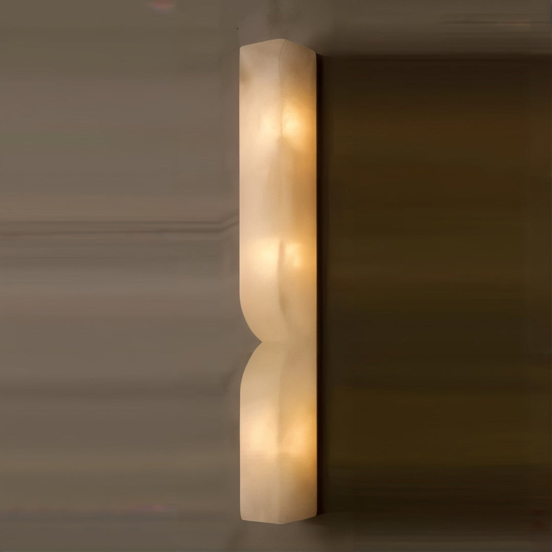 LED Lighting Wall Art - Modern & Luxury featuring a stylish alabaster wall sconce casting a soft glow.