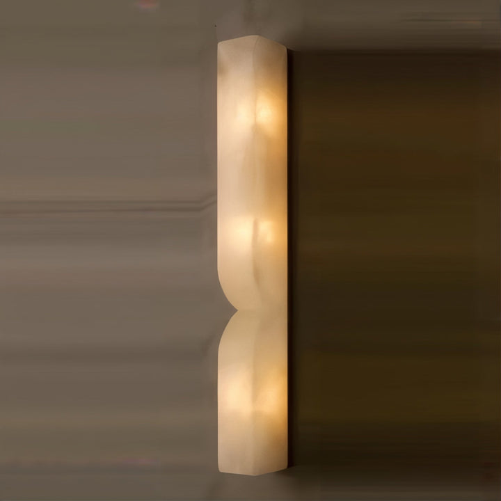 LED Lighting Wall Art - Modern & Luxury featuring a stylish alabaster wall sconce casting a soft glow.