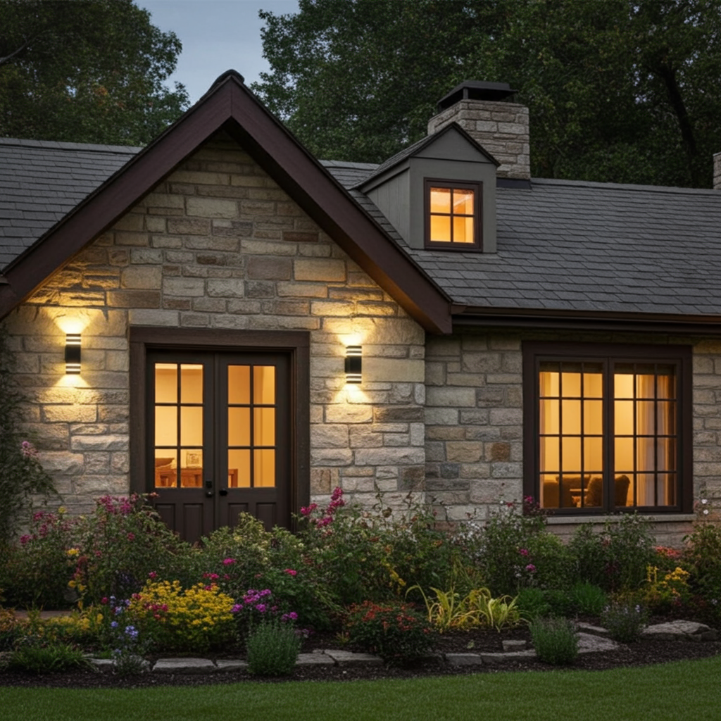 Black Outdoor Wall Light | Up Down LED Wall Sconce — Organic Modern Garden