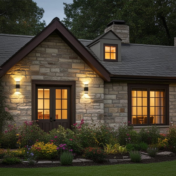 Black Outdoor Wall Light | Up Down LED Wall Sconce — Organic Modern Garden