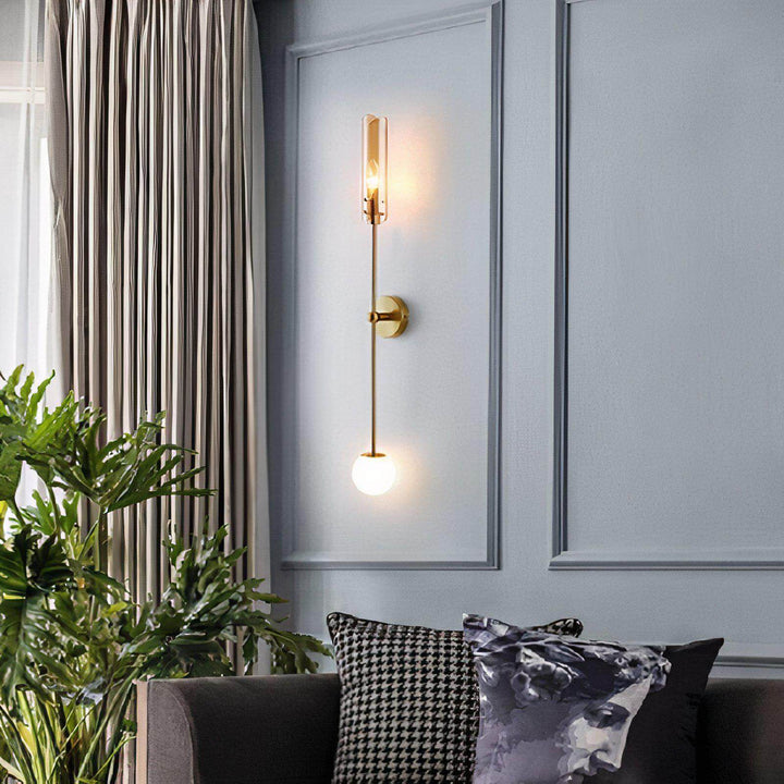 Wall Sconce Light Shades - Elegant & Charming on stylish wall, featuring gold tones and modern design with LED lighting.