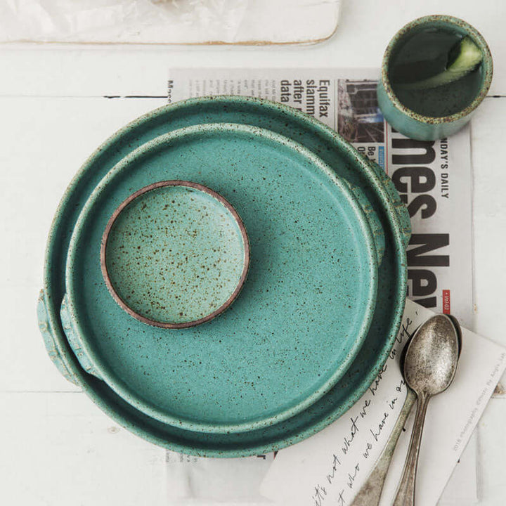 Ceramic Dinnerware Set | Stoneware Plates Bowls Cup — Wabi-Sabi Kitchen