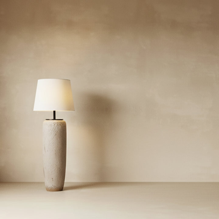 Art Deco Floor Lamp - Minimalistic & Contemporary illuminating a spacious interior with elegance.