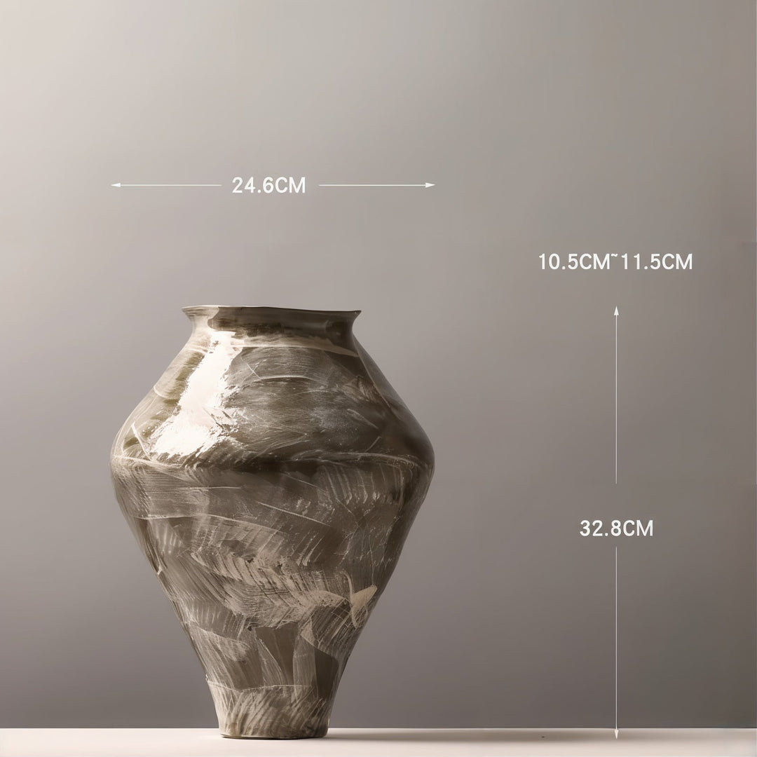 Flower Vase - Decorative Vases in earthy tones, showcasing unique dimensions and rustic elegance.
