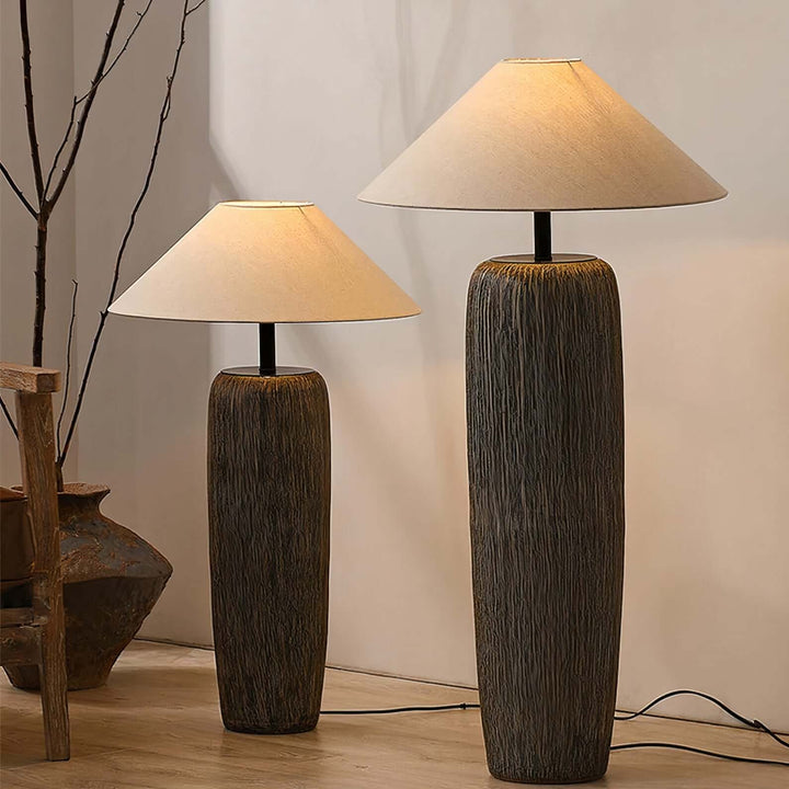 Black Table Lamp - Artistic Beauty, showcasing a unique ceramic design with elegant curves and a stylish lampshade.