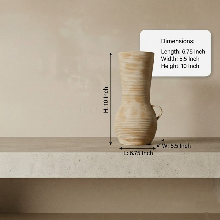 Ceramic Vase | Decorative Pitcher Vase — Organic Modern Living Room