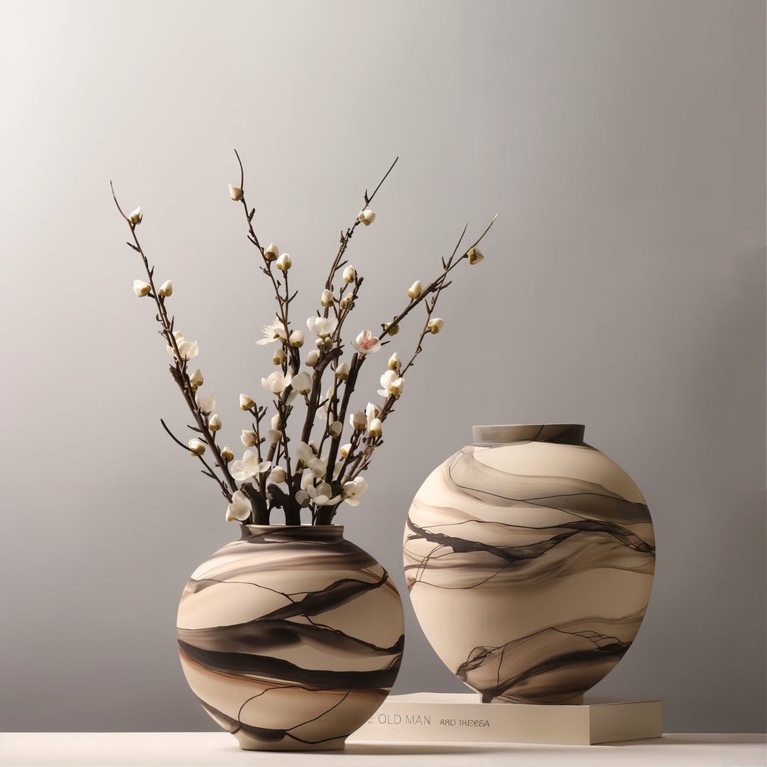 Decorative Vases - Ceramic Vases showcasing elegant vases with floral arrangements and modern design elements.