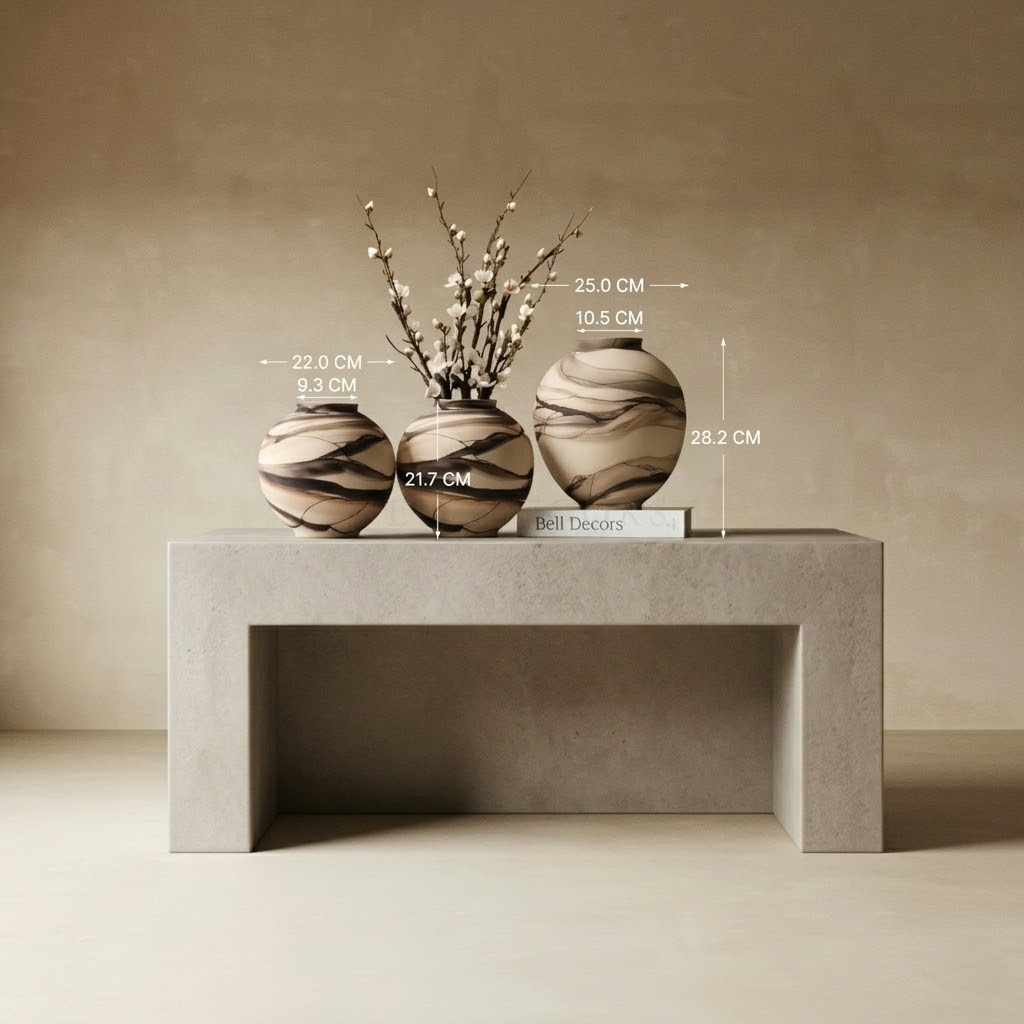 Ceramic Vase Set | Decorative Vase Pair — Organic Modern Living Room