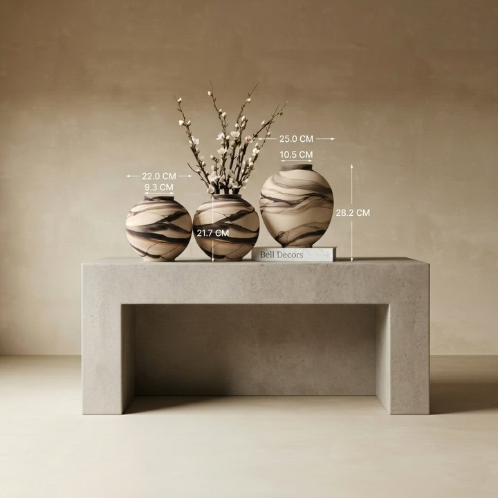 Ceramic Vase Set | Decorative Vase Pair — Organic Modern Living Room