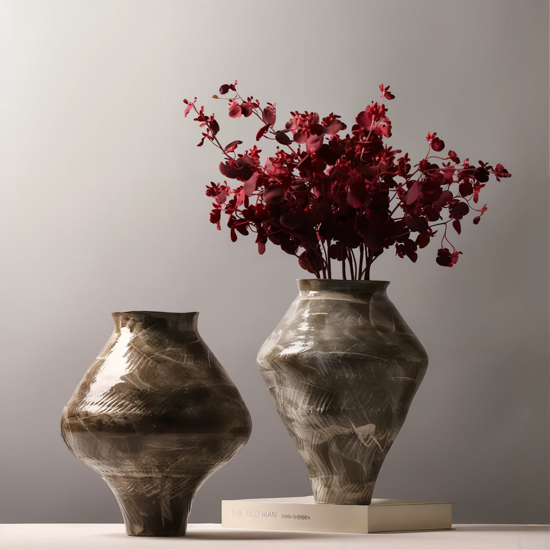 Flower Vase - Decorative Vases with striking floral arrangement and minimalist design.