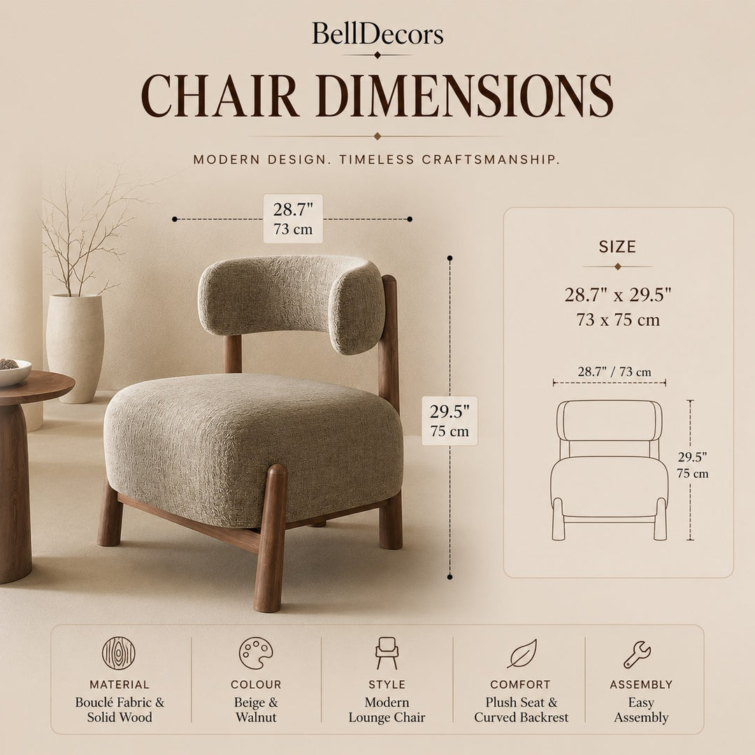 Boucle Accent Chair | Lounge Chair — Organic Modern Living Room