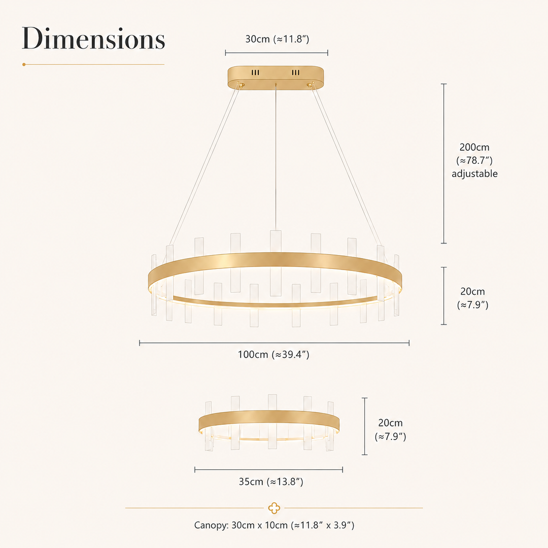 Crystal Chandelier | Gold Pendant Light — Organic Modern Dining Room