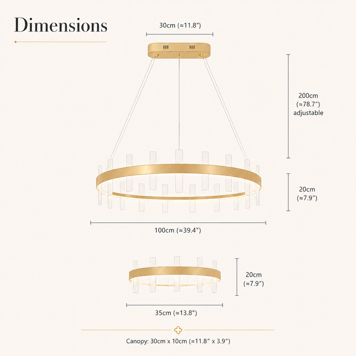 Crystal Chandelier | Gold Pendant Light — Organic Modern Dining Room