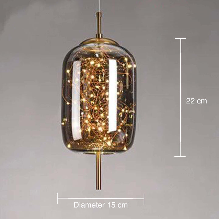 Glass Pendant Light | LED Globe Ceiling Light — Mid-Century Kitchen