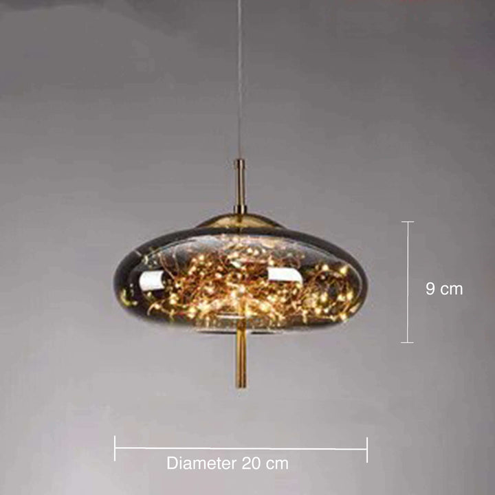 Glass Pendant Light | LED Globe Ceiling Light — Mid-Century Kitchen