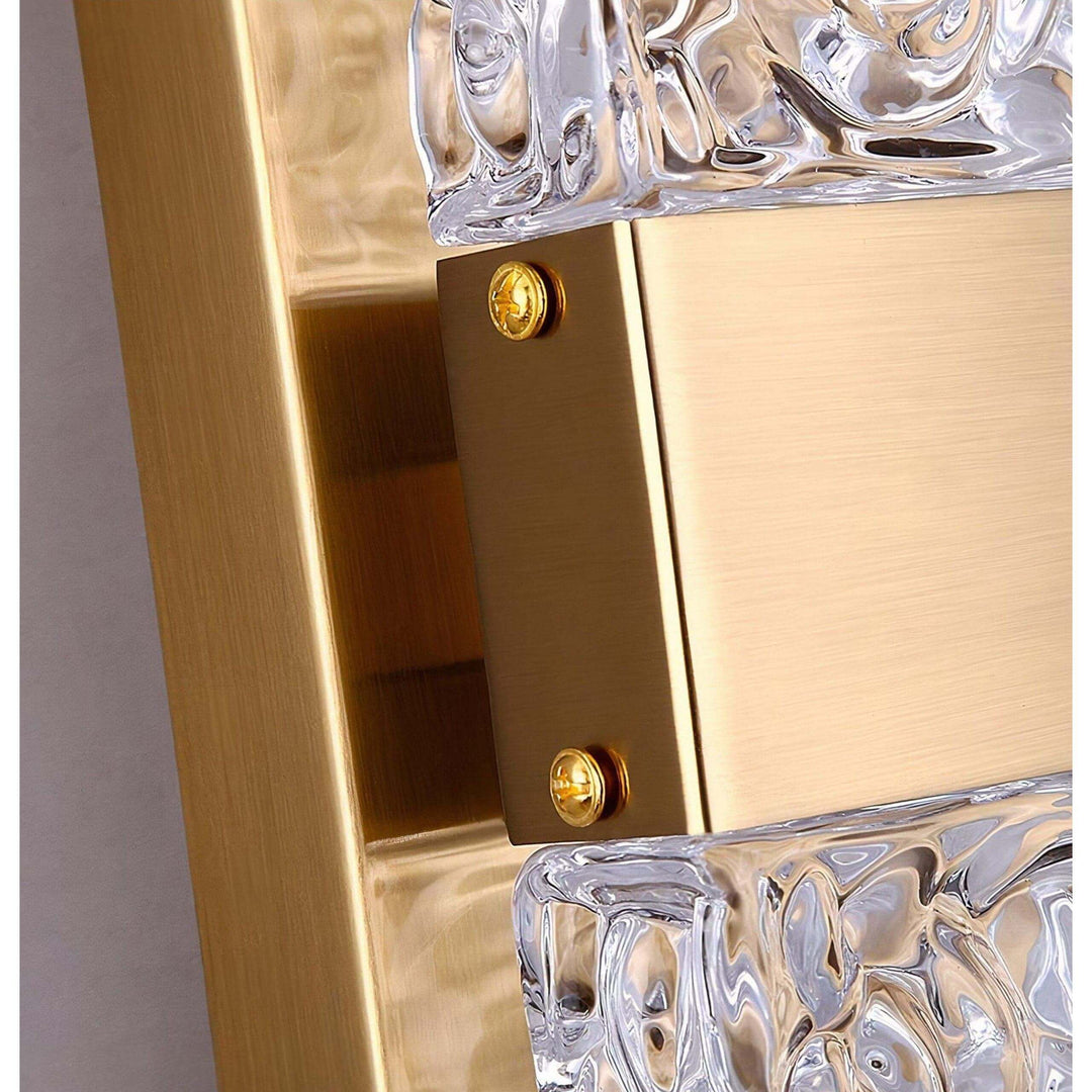 Glass Wall Lights - Wall Sconce Light Shades featuring textured glass and gold accents for modern interiors.