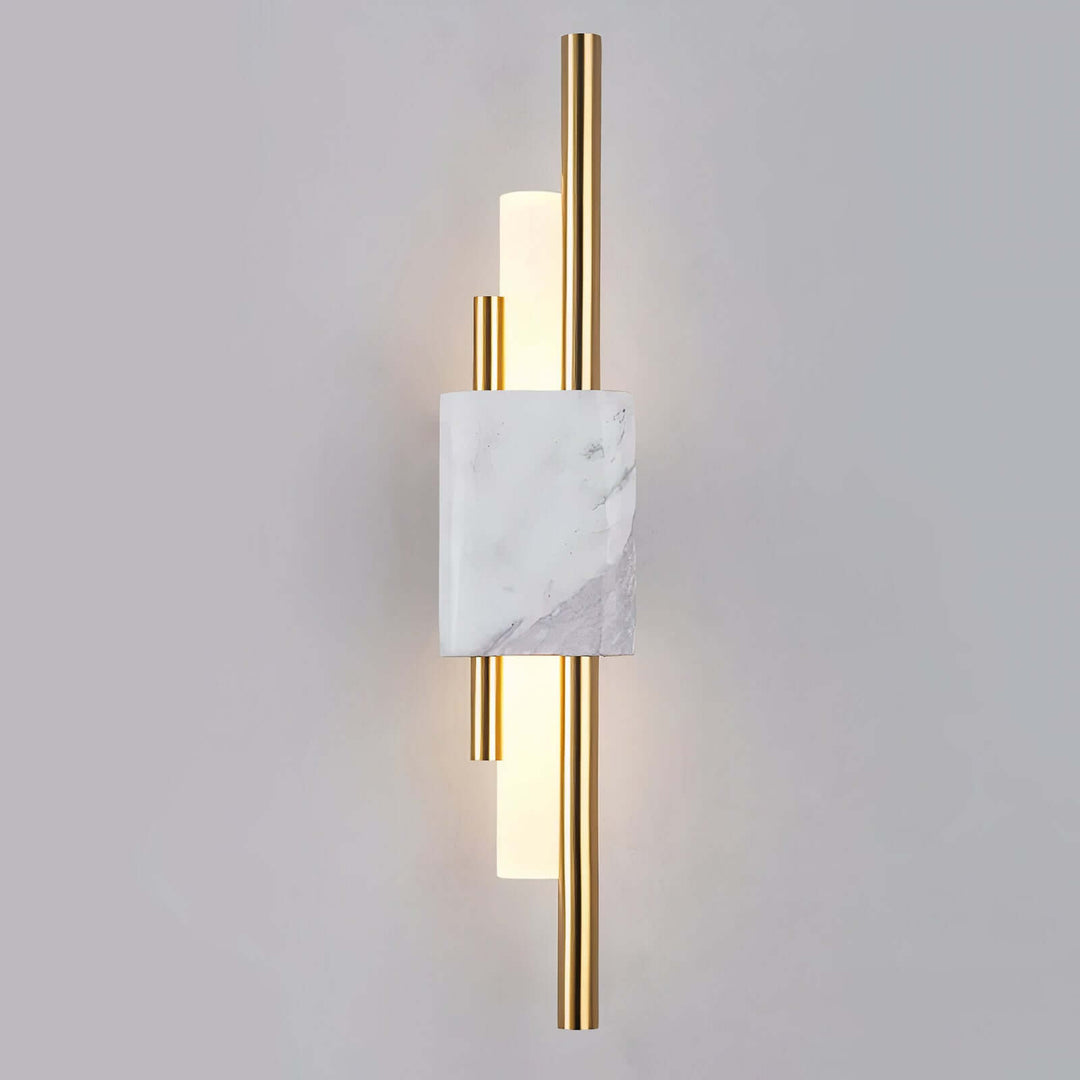 Marble Wall Light | Gold LED Wall Sconce — Mid-Century Bedroom