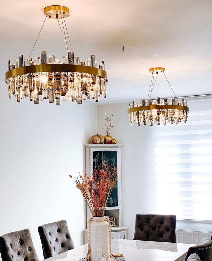 Elsie LED Luxury Crystal Round Chandelier