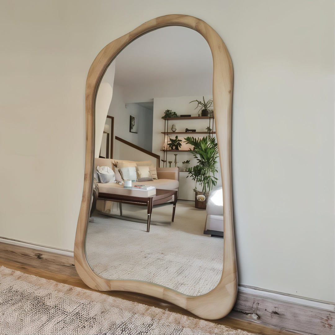 Entryway Mirror - Large Wall Mirror showcasing a vintage arched design in a stylish living space.