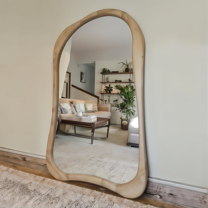 Entryway Mirror - Large Wall Mirror showcasing a vintage arched design in a stylish living space.