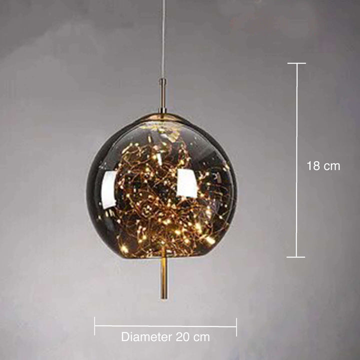 Glass Pendant Light | LED Globe Ceiling Light — Mid-Century Kitchen
