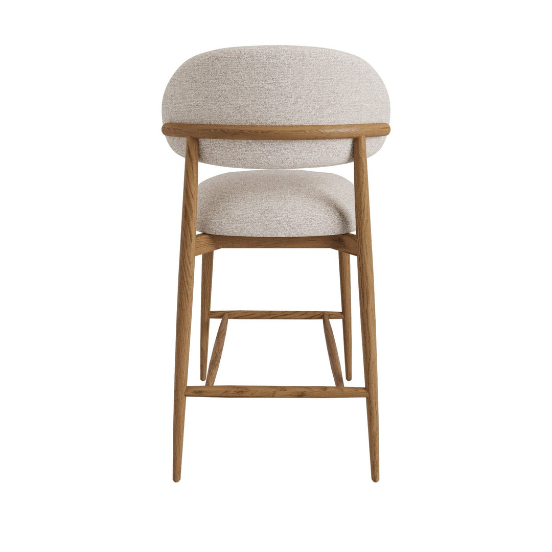 Modern Bar Stools - Wooden Bar Stools featuring a Nordic-inspired design with soft upholstery and elegant wooden legs.