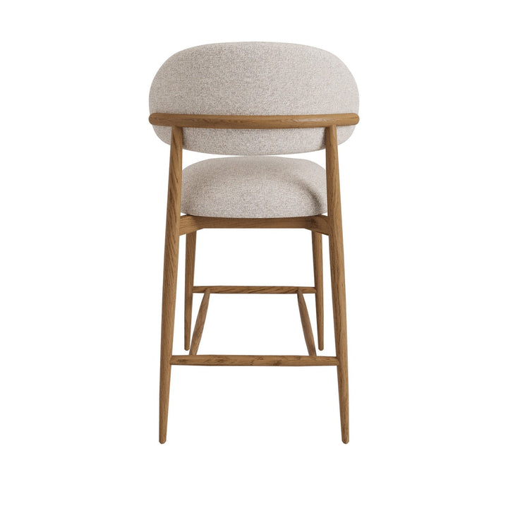 Modern Bar Stools - Wooden Bar Stools featuring a Nordic-inspired design with soft upholstery and elegant wooden legs.