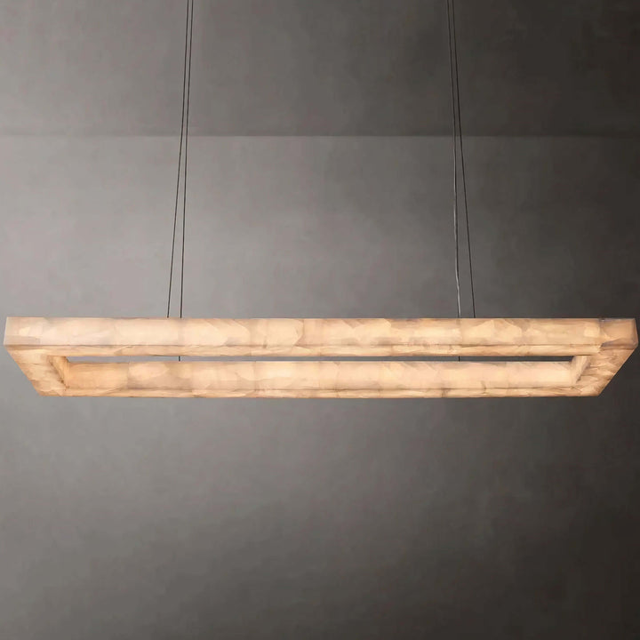 Linear Chandelier - Foyer Chandelier For Your Home in minimalist design with soft, radiant light.