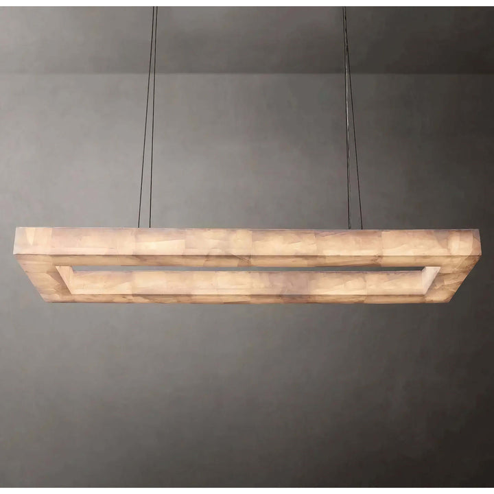 Linear Chandelier - Foyer Chandelier For Your Home, minimalist design with radiant light in elegant rectangle shape.