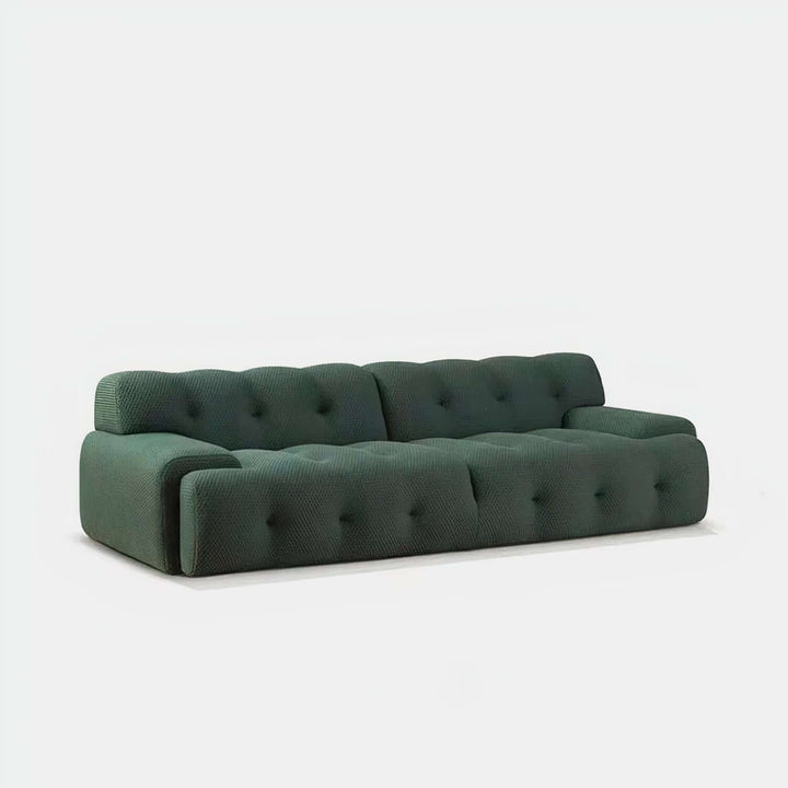 Living Room Sofa Set - Perfect For Your Home in botanical green upholstery, showcasing contemporary design and comfort.