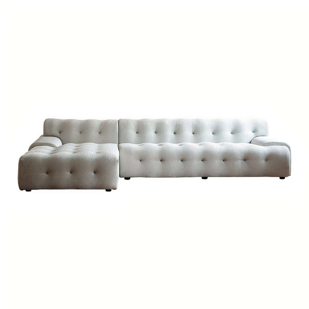 Living Room Sofa Set - Perfect For Your Home in luxurious crystal white upholstery.