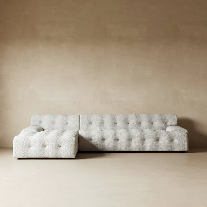 Living Room Sofa Set - Perfect For Your Home in luxurious crystal white upholstery.
