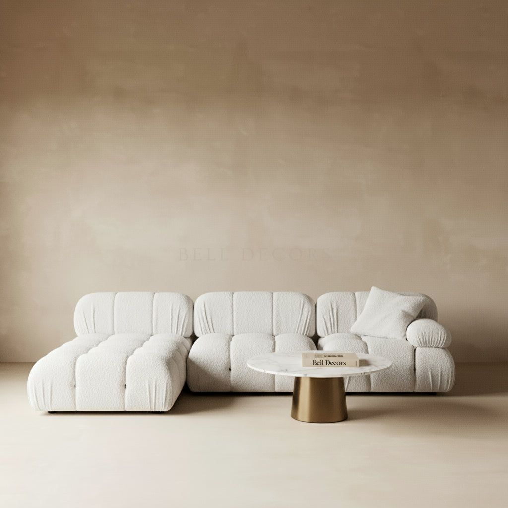 Fabric Sofa - Living Room Sofa Set featuring a modern sectional design in plush, soft upholstery.