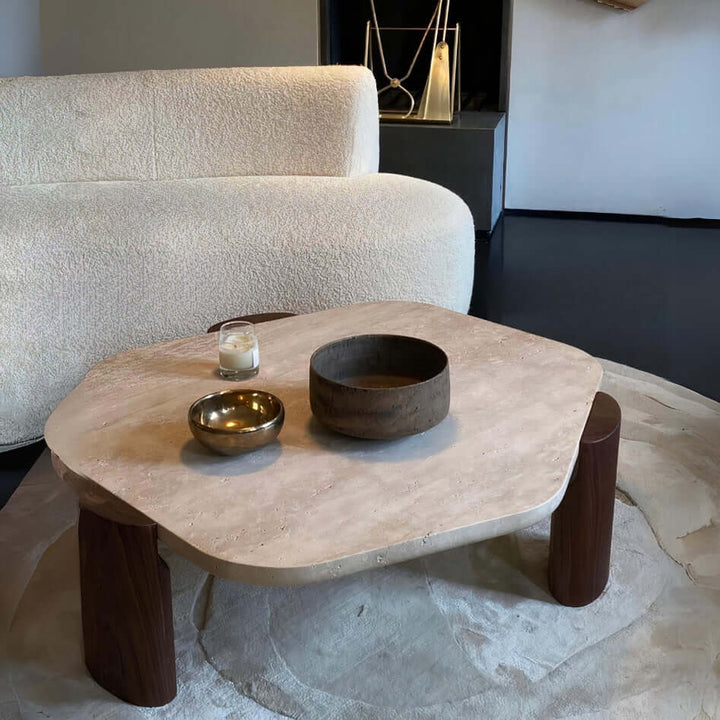 Marble Coffee Table - Coffee Table Decor Ideas featuring a unique design with natural materials and a minimalistic aesthetic.