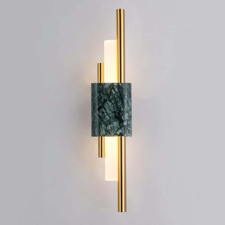Marble Wall Light | Gold LED Wall Sconce — Mid-Century Bedroom