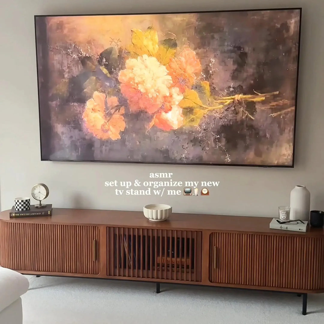 Wood TV Stand | Media Console Cabinet — Mid-Century Living Room