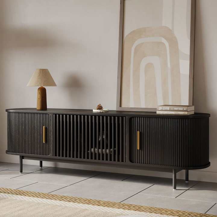Wood TV Stand | Media Console Cabinet — Mid-Century Living Room