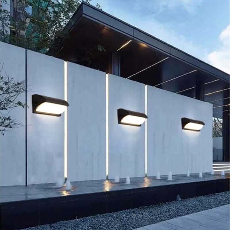 Outdoor Wall Light | LED Wall Light with Sensor — Modern Porch Garden
