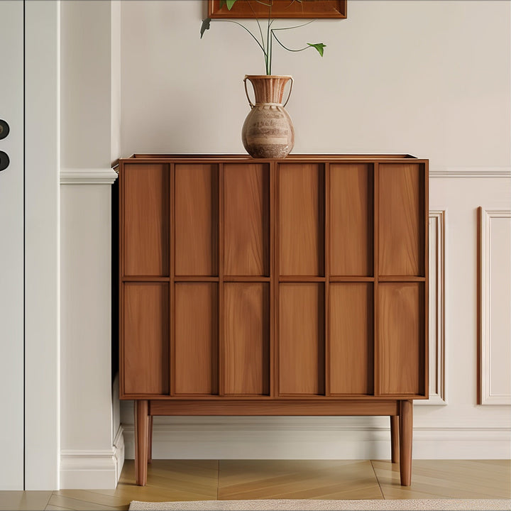 Side Table With Storage - Wood Side Table showcased in a modern living space with elegant design and natural wood finishing.