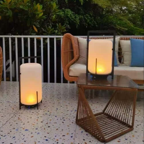 Outdoor Floor Lamp | Cordless LED Garden Lantern — Modern Patio Light