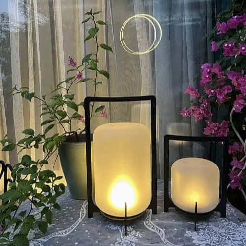 Outdoor Floor Lamp | Cordless LED Garden Lantern — Modern Patio Light