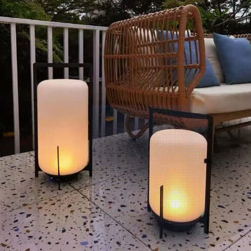 Outdoor Floor Lamp | Cordless LED Garden Lantern — Modern Patio Light