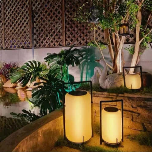 Outdoor Floor Lamp | Cordless LED Garden Lantern — Modern Patio Light