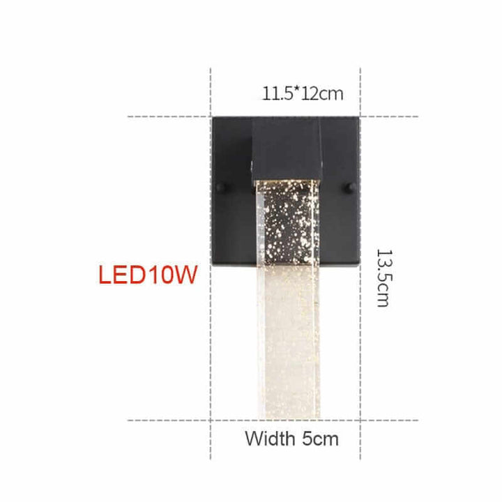 Savannah Crystal Aluminum Outdoor Wall  Lamp